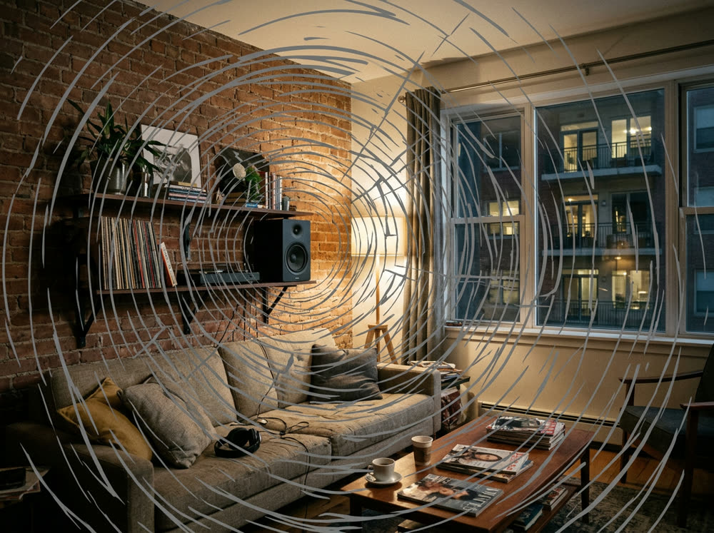 Sound scattered across the whole room